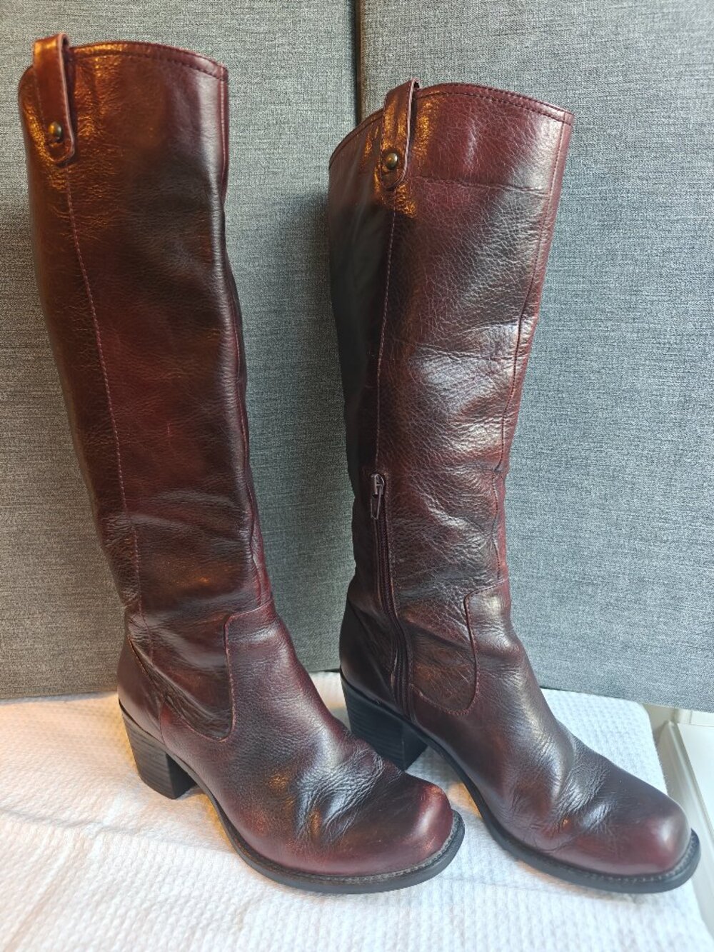 Jessica Simpson Leather Mid-Calf Riding Boots Brown Size 7